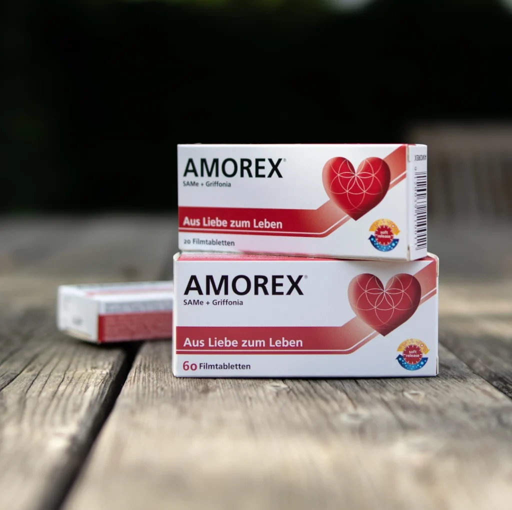 Confezioni di Amorex da 20 e 60 compresse.