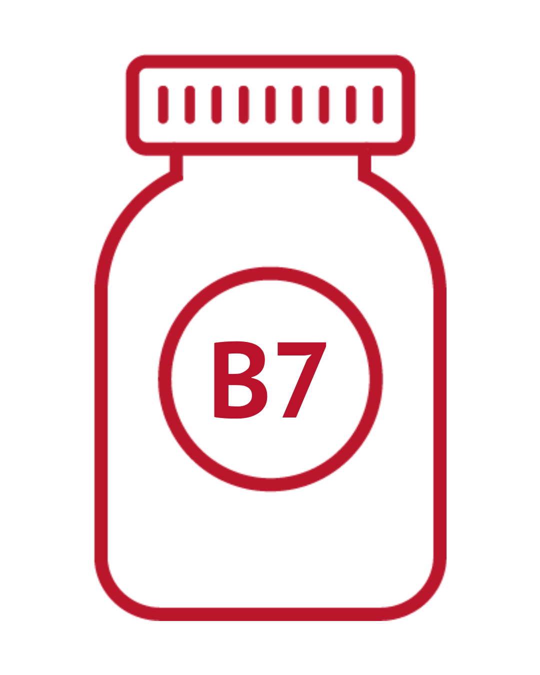 Grafica: flacone con vitamina B7